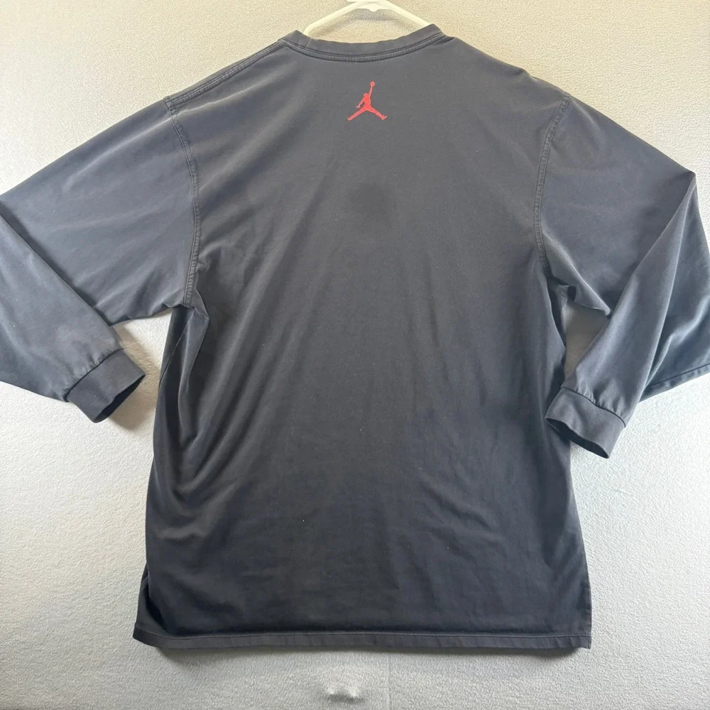 Jordan NikeFIT Long Sleeve Shirt Mens Large Black Jumpman Athletic Tee